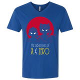 T-Shirts Royal / X-Small Adventures of X & Zero Men's Premium V-Neck