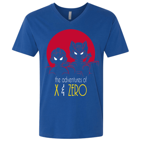 T-Shirts Royal / X-Small Adventures of X & Zero Men's Premium V-Neck