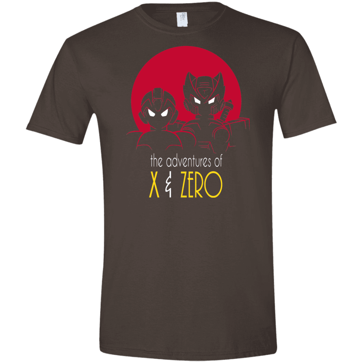 T-Shirts Dark Chocolate / S Adventures of X & Zero Men's Semi-Fitted Softstyle