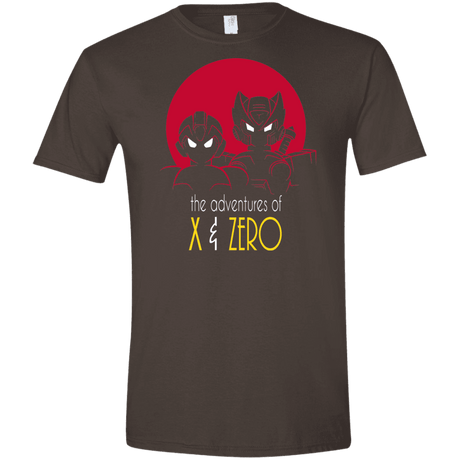 T-Shirts Dark Chocolate / S Adventures of X & Zero Men's Semi-Fitted Softstyle