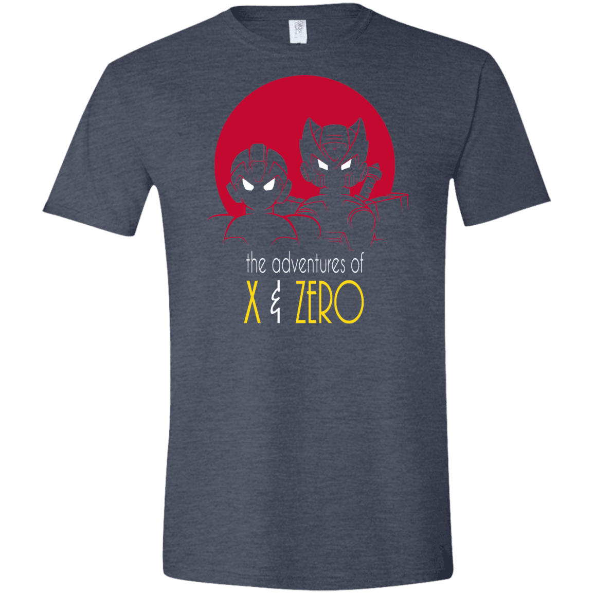 T-Shirts Heather Navy / S Adventures of X & Zero Men's Semi-Fitted Softstyle