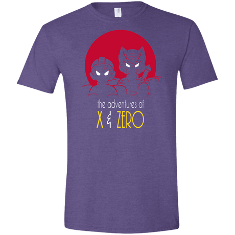 T-Shirts Heather Purple / S Adventures of X & Zero Men's Semi-Fitted Softstyle