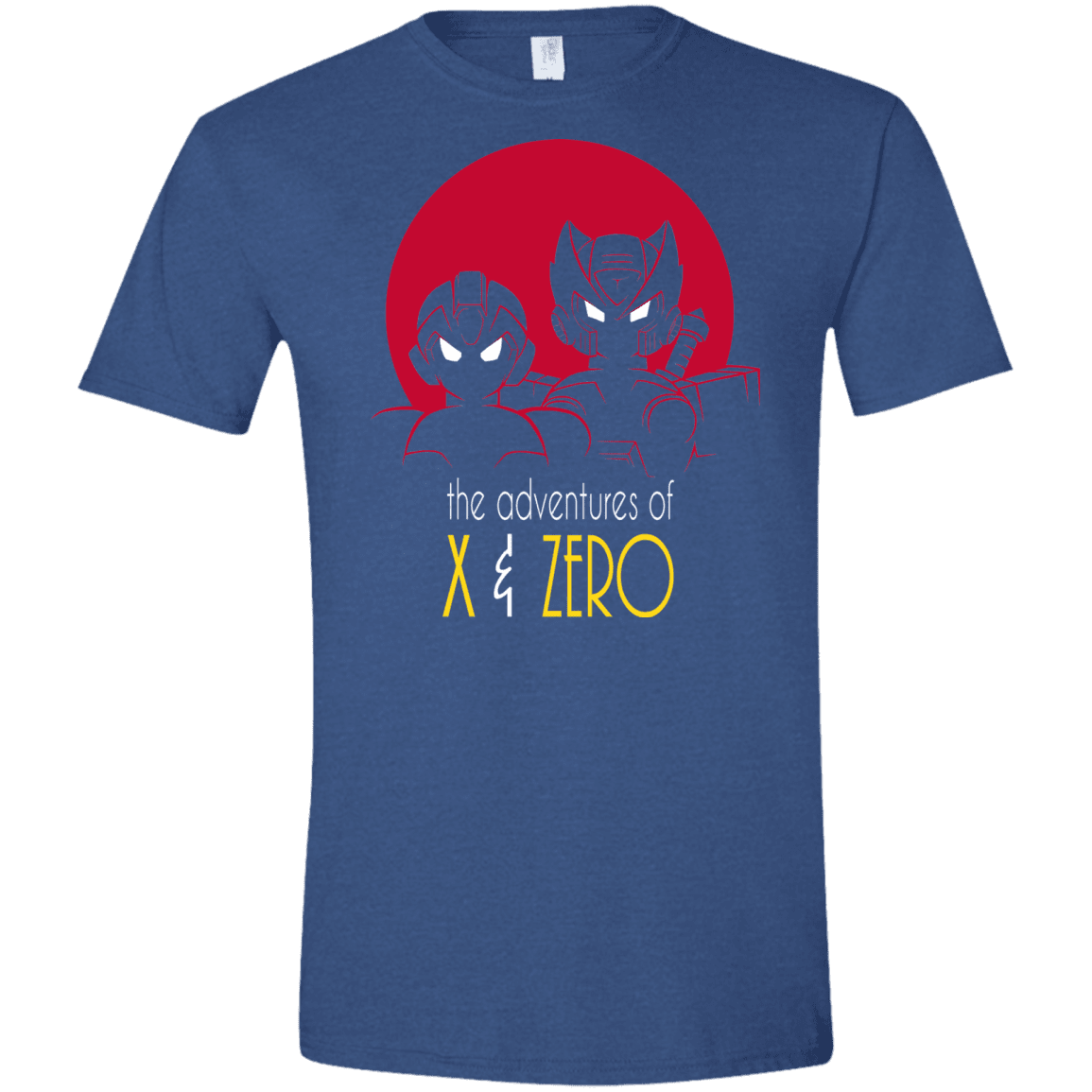 T-Shirts Heather Royal / X-Small Adventures of X & Zero Men's Semi-Fitted Softstyle