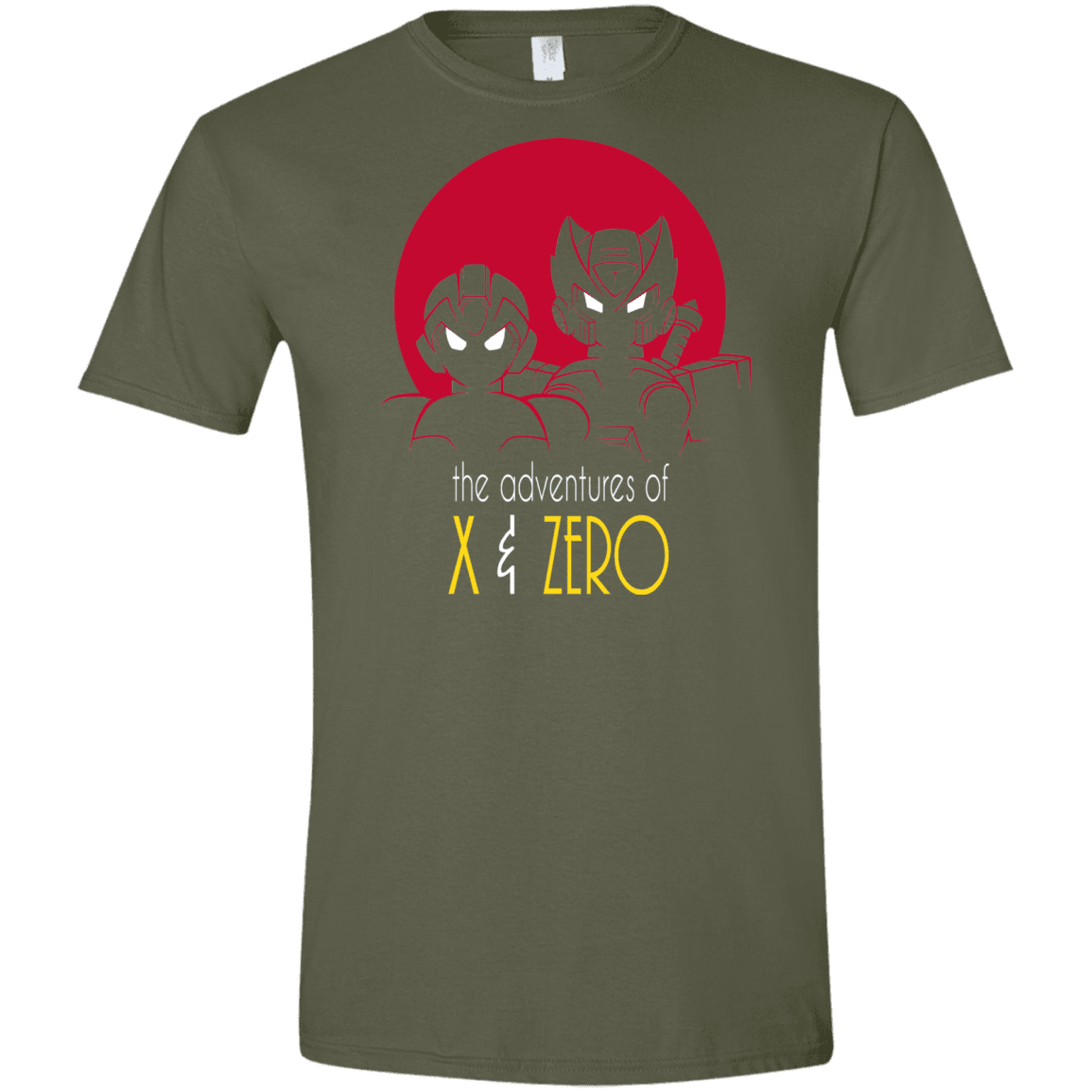 T-Shirts Military Green / S Adventures of X & Zero Men's Semi-Fitted Softstyle