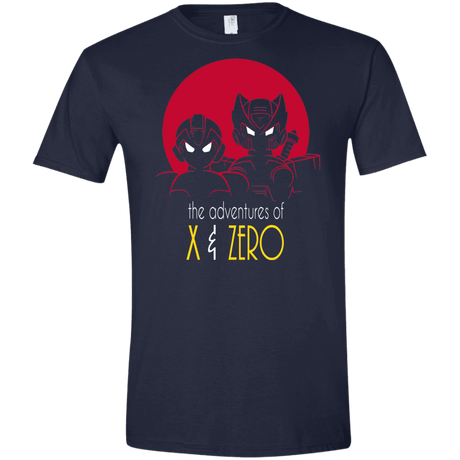 T-Shirts Navy / X-Small Adventures of X & Zero Men's Semi-Fitted Softstyle