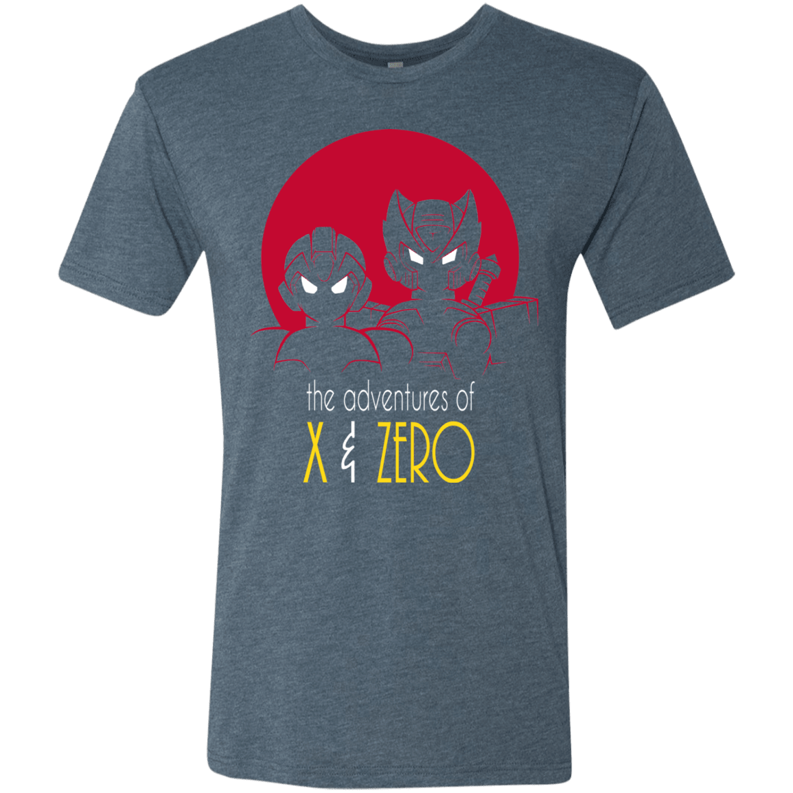 T-Shirts Indigo / S Adventures of X & Zero Men's Triblend T-Shirt