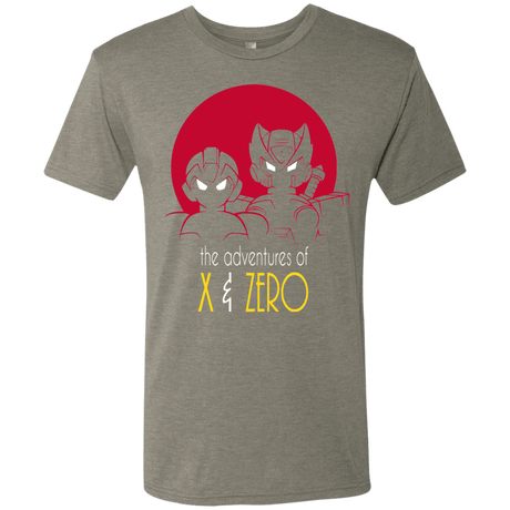 T-Shirts Venetian Grey / S Adventures of X & Zero Men's Triblend T-Shirt