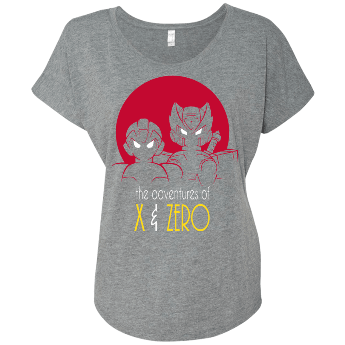 T-Shirts Premium Heather / X-Small Adventures of X & Zero Triblend Dolman Sleeve