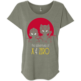 T-Shirts Venetian Grey / X-Small Adventures of X & Zero Triblend Dolman Sleeve