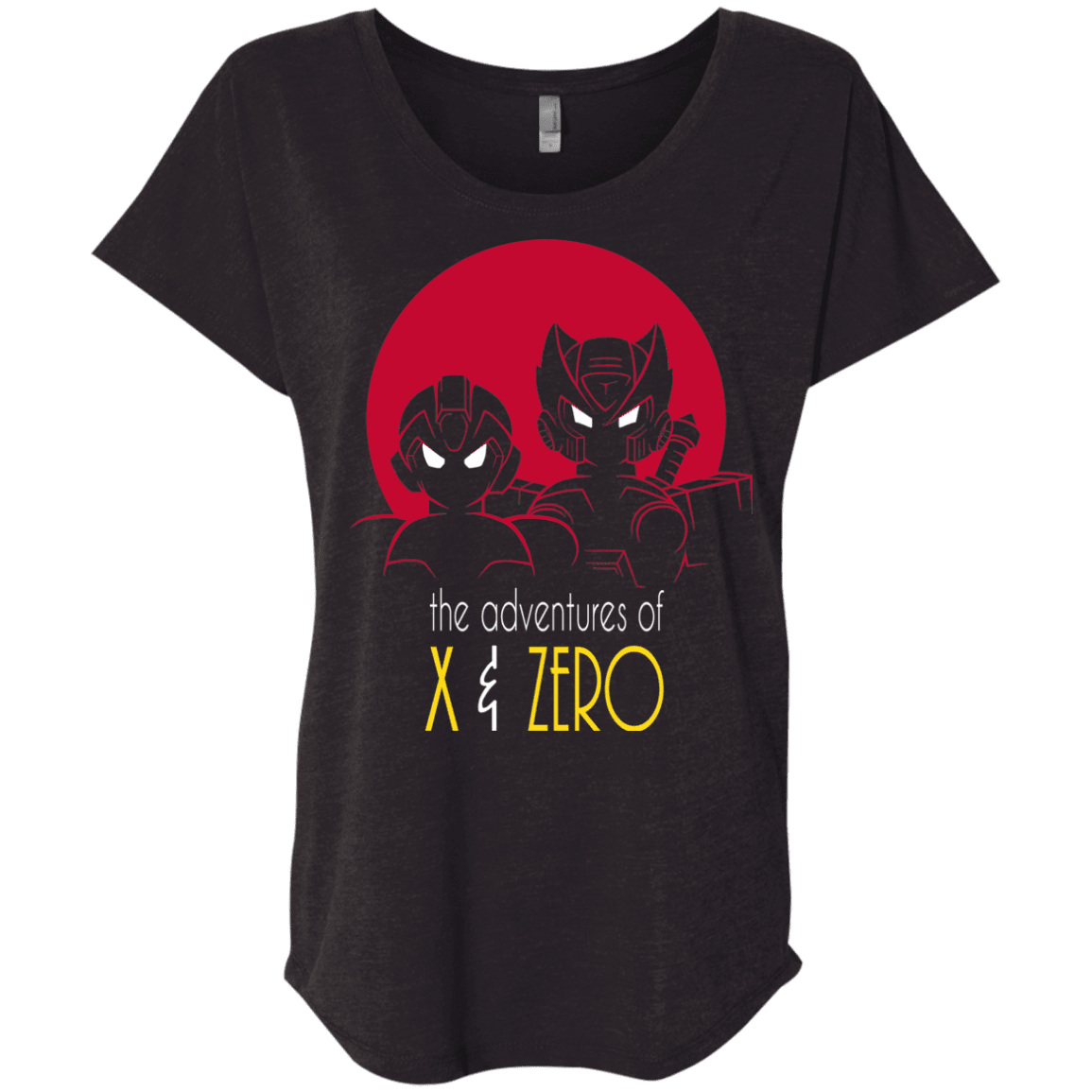 T-Shirts Vintage Black / X-Small Adventures of X & Zero Triblend Dolman Sleeve