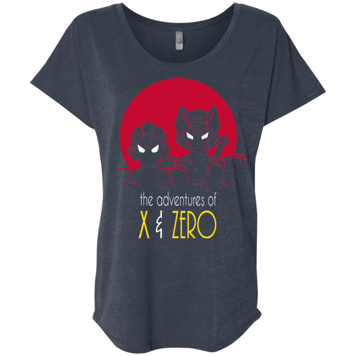 T-Shirts Vintage Navy / X-Small Adventures of X & Zero Triblend Dolman Sleeve