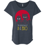 T-Shirts Vintage Navy / X-Small Adventures of X & Zero Triblend Dolman Sleeve