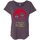 T-Shirts Vintage Purple / X-Small Adventures of X & Zero Triblend Dolman Sleeve
