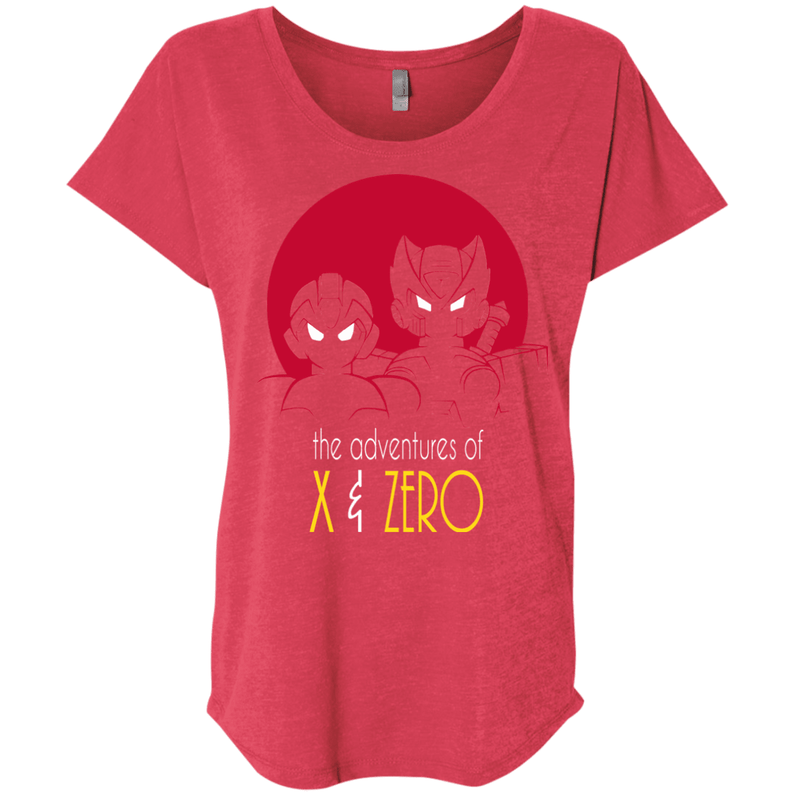 T-Shirts Vintage Red / X-Small Adventures of X & Zero Triblend Dolman Sleeve
