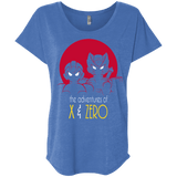 T-Shirts Vintage Royal / X-Small Adventures of X & Zero Triblend Dolman Sleeve