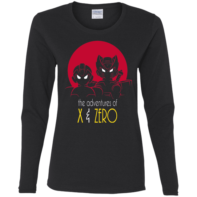 T-Shirts Black / S Adventures of X & Zero Women's Long Sleeve T-Shirt