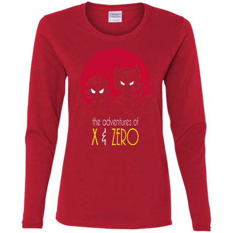 T-Shirts Red / S Adventures of X & Zero Women's Long Sleeve T-Shirt