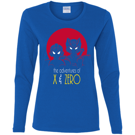 T-Shirts Royal / S Adventures of X & Zero Women's Long Sleeve T-Shirt