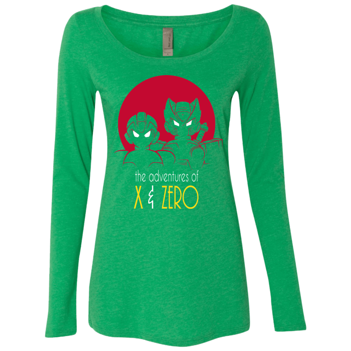 T-Shirts Envy / S Adventures of X & Zero Women's Triblend Long Sleeve Shirt