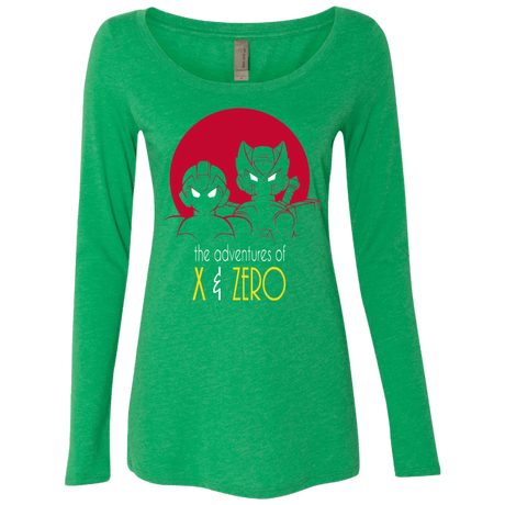 T-Shirts Envy / S Adventures of X & Zero Women's Triblend Long Sleeve Shirt