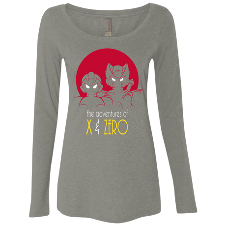 T-Shirts Venetian Grey / S Adventures of X & Zero Women's Triblend Long Sleeve Shirt