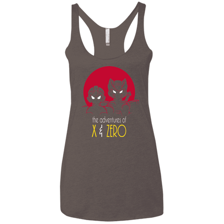 T-Shirts Macchiato / X-Small Adventures of X & Zero Women's Triblend Racerback Tank