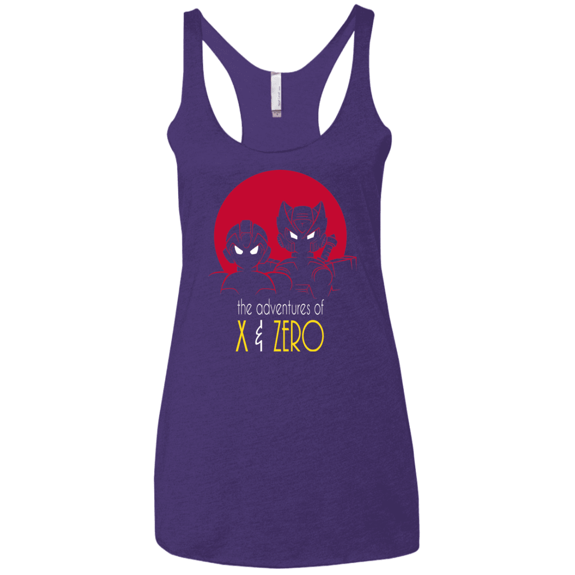 T-Shirts Purple Rush / X-Small Adventures of X & Zero Women's Triblend Racerback Tank