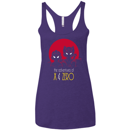 T-Shirts Purple Rush / X-Small Adventures of X & Zero Women's Triblend Racerback Tank