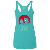 T-Shirts Tahiti Blue / X-Small Adventures of X & Zero Women's Triblend Racerback Tank