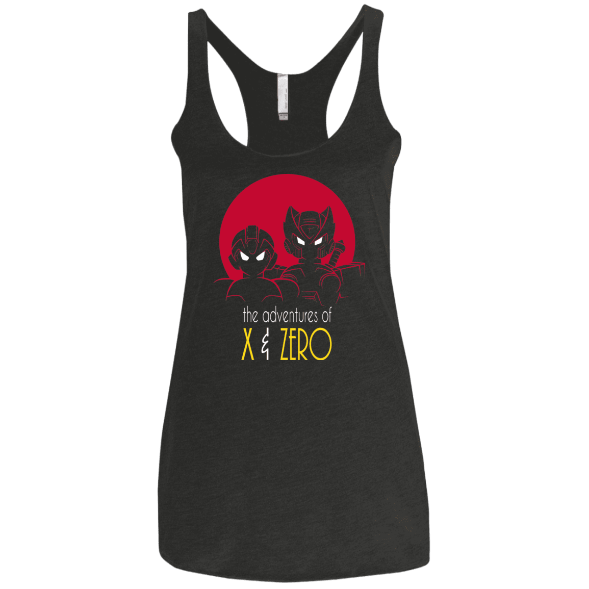 T-Shirts Vintage Black / X-Small Adventures of X & Zero Women's Triblend Racerback Tank