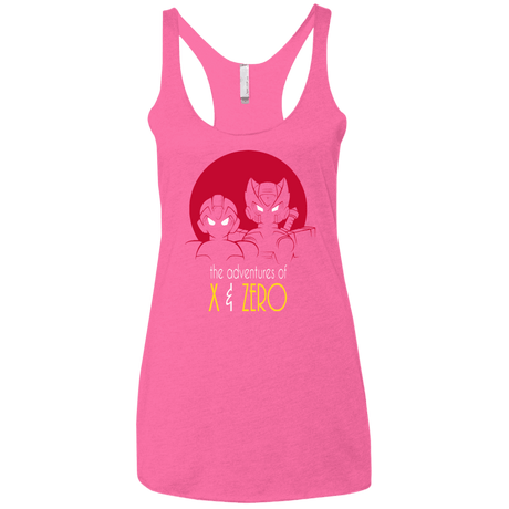 T-Shirts Vintage Pink / X-Small Adventures of X & Zero Women's Triblend Racerback Tank