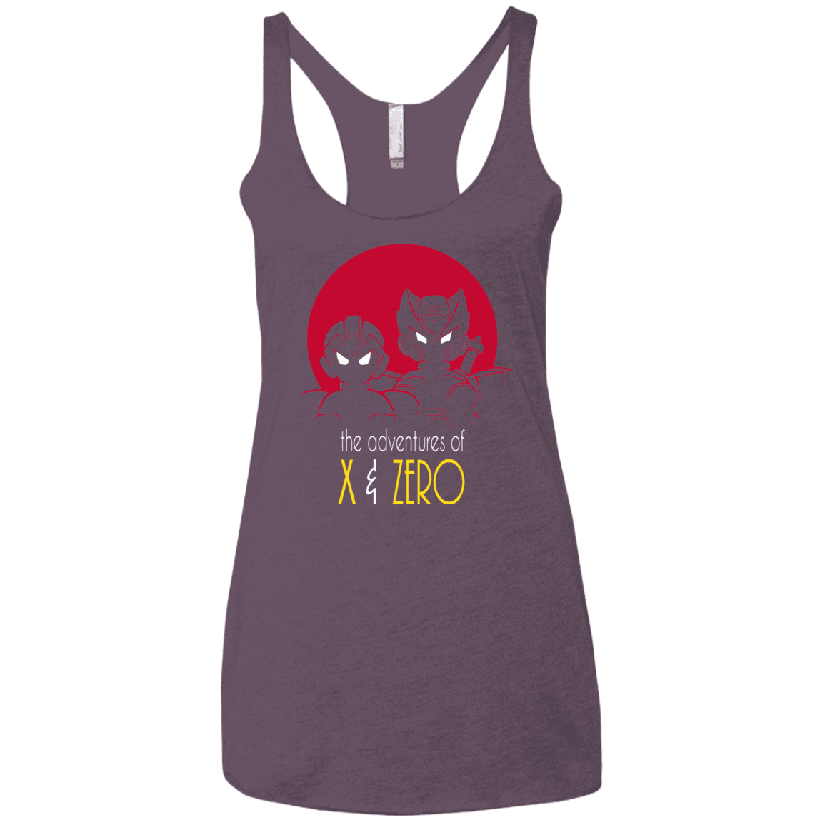 T-Shirts Vintage Purple / X-Small Adventures of X & Zero Women's Triblend Racerback Tank
