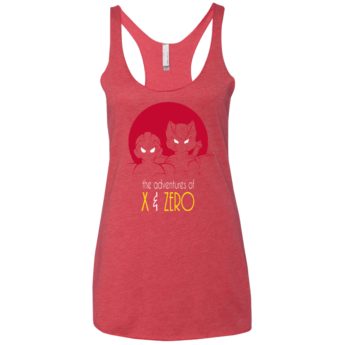 T-Shirts Vintage Red / X-Small Adventures of X & Zero Women's Triblend Racerback Tank