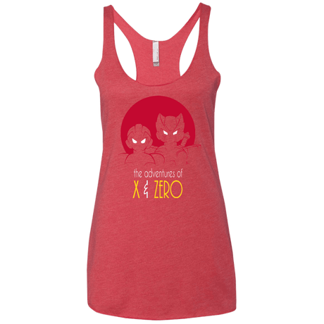 T-Shirts Vintage Red / X-Small Adventures of X & Zero Women's Triblend Racerback Tank