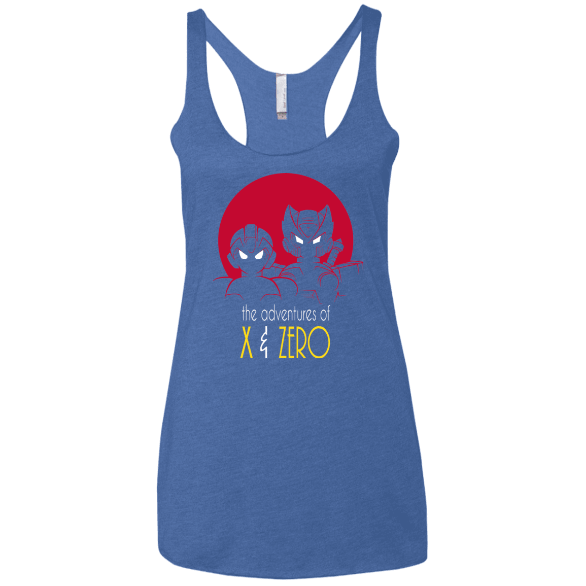 T-Shirts Vintage Royal / X-Small Adventures of X & Zero Women's Triblend Racerback Tank