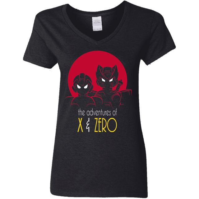 T-Shirts Black / S Adventures of X & Zero Women's V-Neck T-Shirt