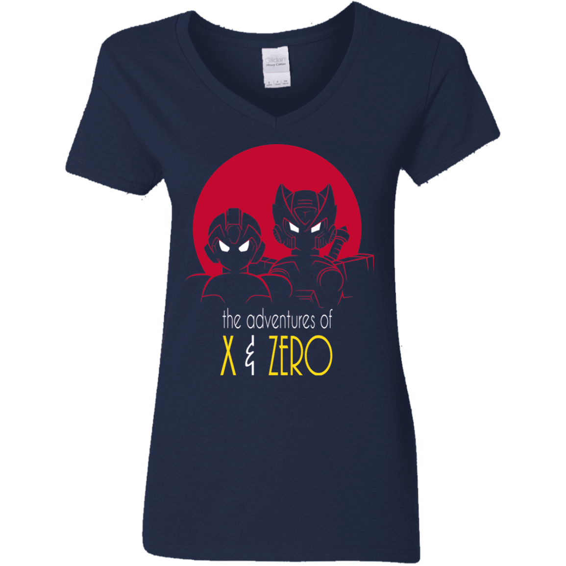 T-Shirts Navy / S Adventures of X & Zero Women's V-Neck T-Shirt