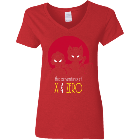 T-Shirts Red / S Adventures of X & Zero Women's V-Neck T-Shirt