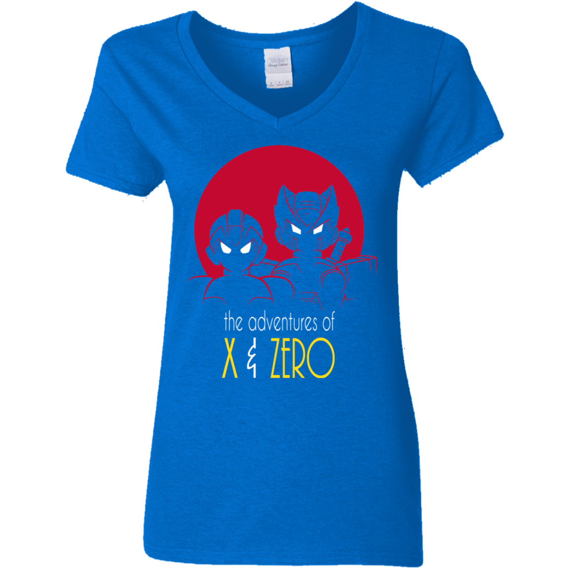 T-Shirts Royal / S Adventures of X & Zero Women's V-Neck T-Shirt