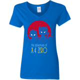 T-Shirts Royal / S Adventures of X & Zero Women's V-Neck T-Shirt