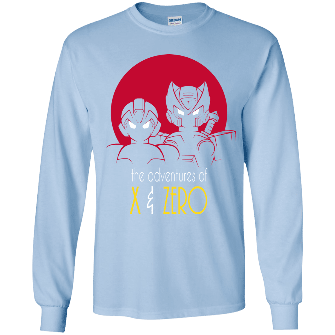 T-Shirts Light Blue / YS Adventures of X & Zero Youth Long Sleeve T-Shirt