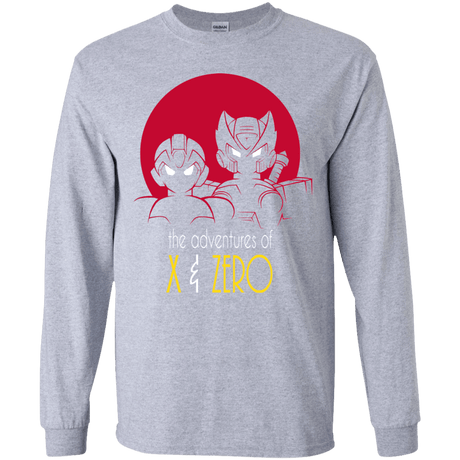 T-Shirts Sport Grey / YS Adventures of X & Zero Youth Long Sleeve T-Shirt