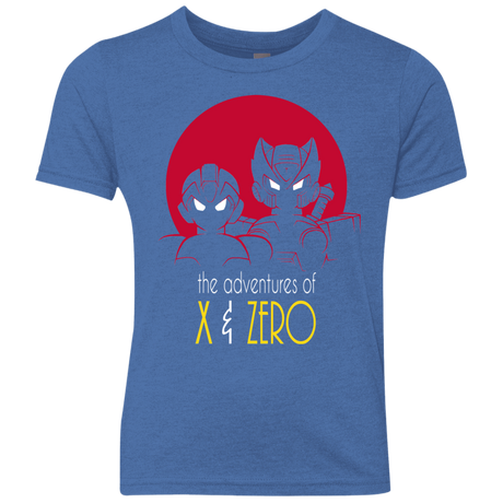 T-Shirts Vintage Royal / YXS Adventures of X & Zero Youth Triblend T-Shirt