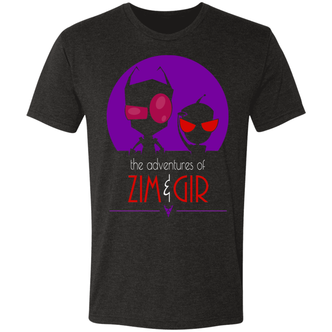 T-Shirts Vintage Black / S Adventures of Zim & Gir Men's Triblend T-Shirt