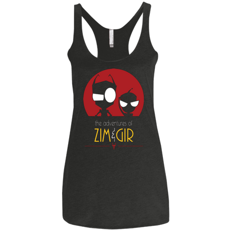 T-Shirts Vintage Black / X-Small ADVENTURES OF ZIM & GIR Women's Triblend Racerback Tank