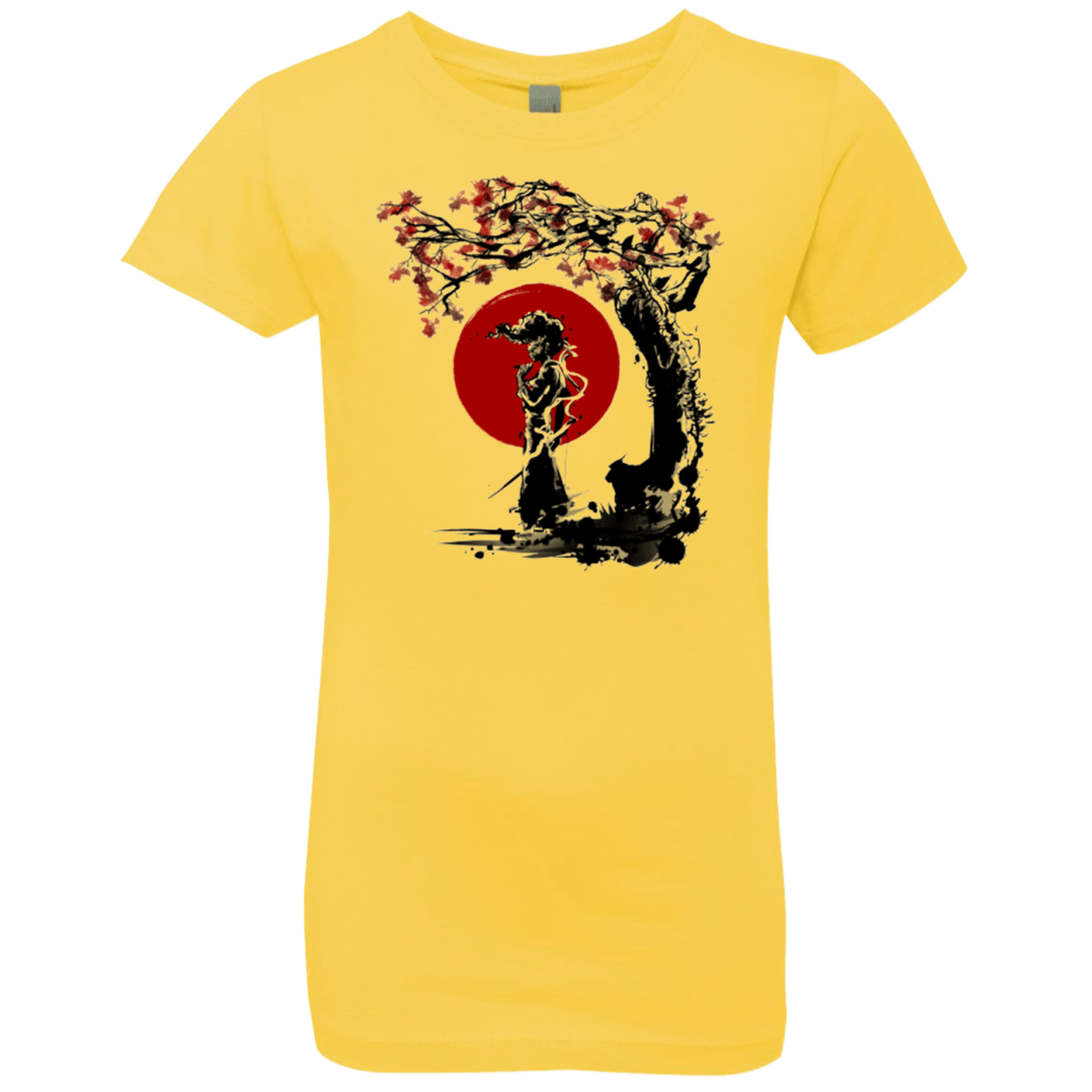 T-Shirts Vibrant Yellow / YXS Afro under the sun Girls Premium T-Shirt