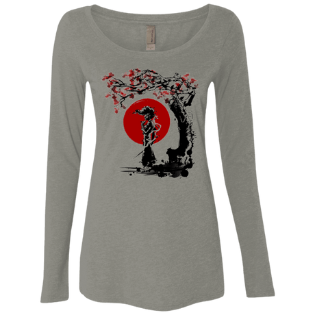 T-Shirts Venetian Grey / Small Afro under the sun Women's Triblend Long Sleeve Shirt