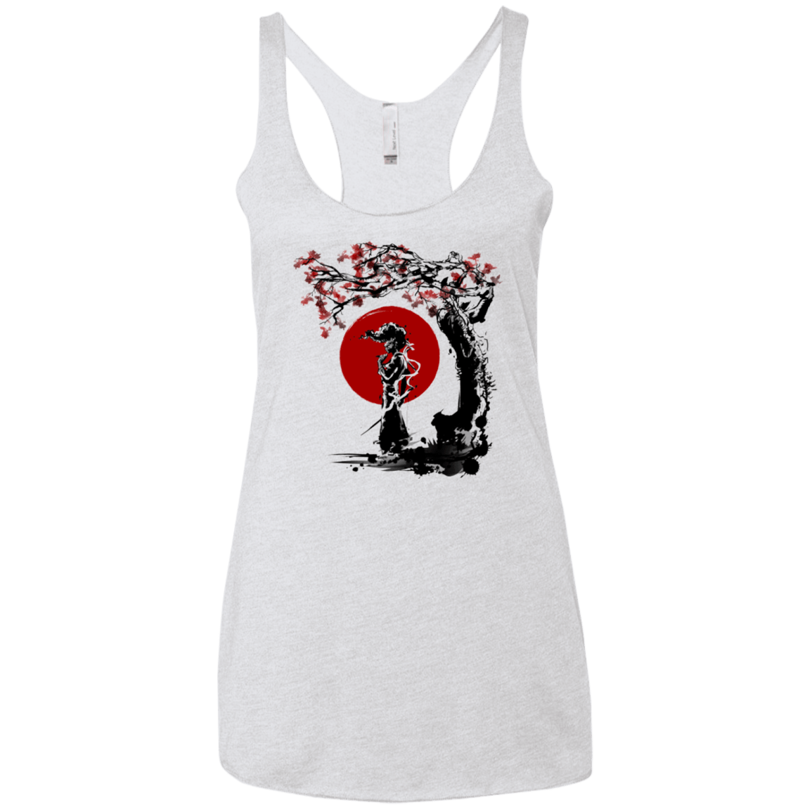 T-Shirts Heather White / X-Small Afro under the sun Women's Triblend Racerback Tank