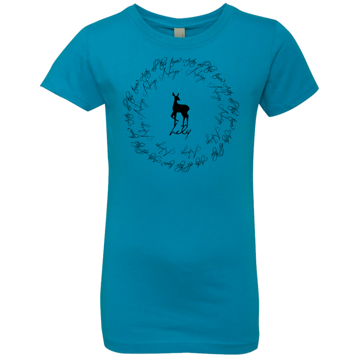 T-Shirts Turquoise / YXS After All This Time- Lily Girls Premium T-Shirt