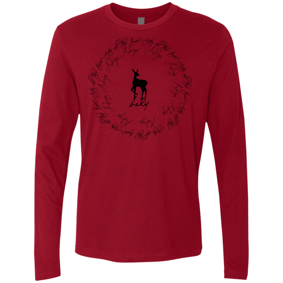 T-Shirts Cardinal / Small After All This Time- Lily Men's Premium Long Sleeve